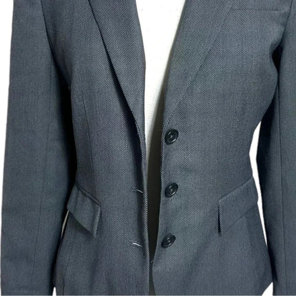 Banana Republic Factory 2P grey tweed stretch 3 button blazer - Picture 8 of 8